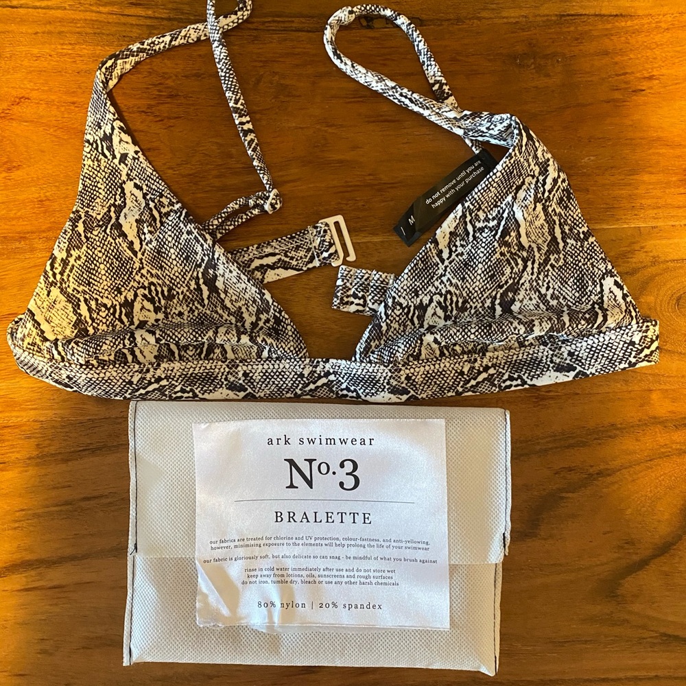 Ark Swimwear Snake Bralette Top - M